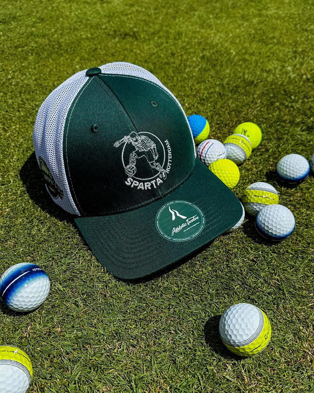 Sparta Rotterdam x Athletic Twelve trucker cap · Green & white