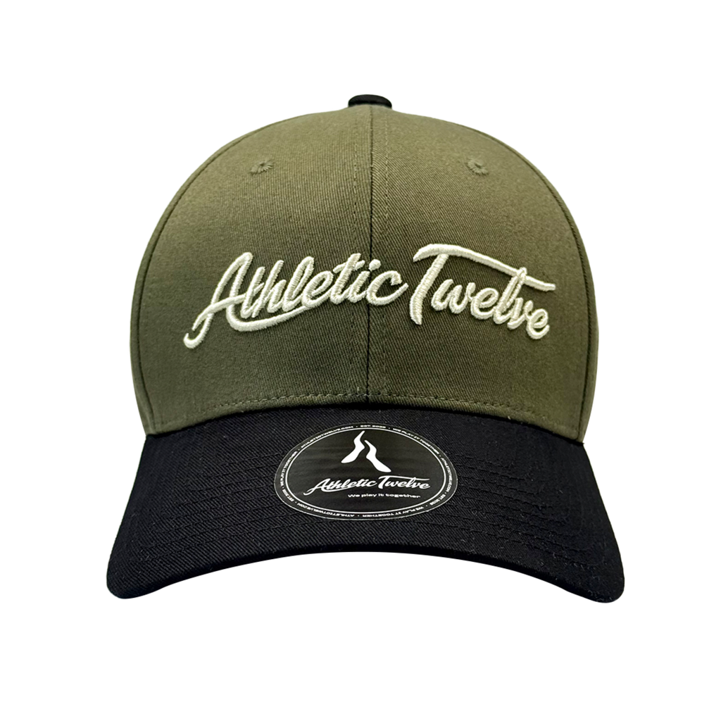 Athletic Twelve baseball cap · Green & black
