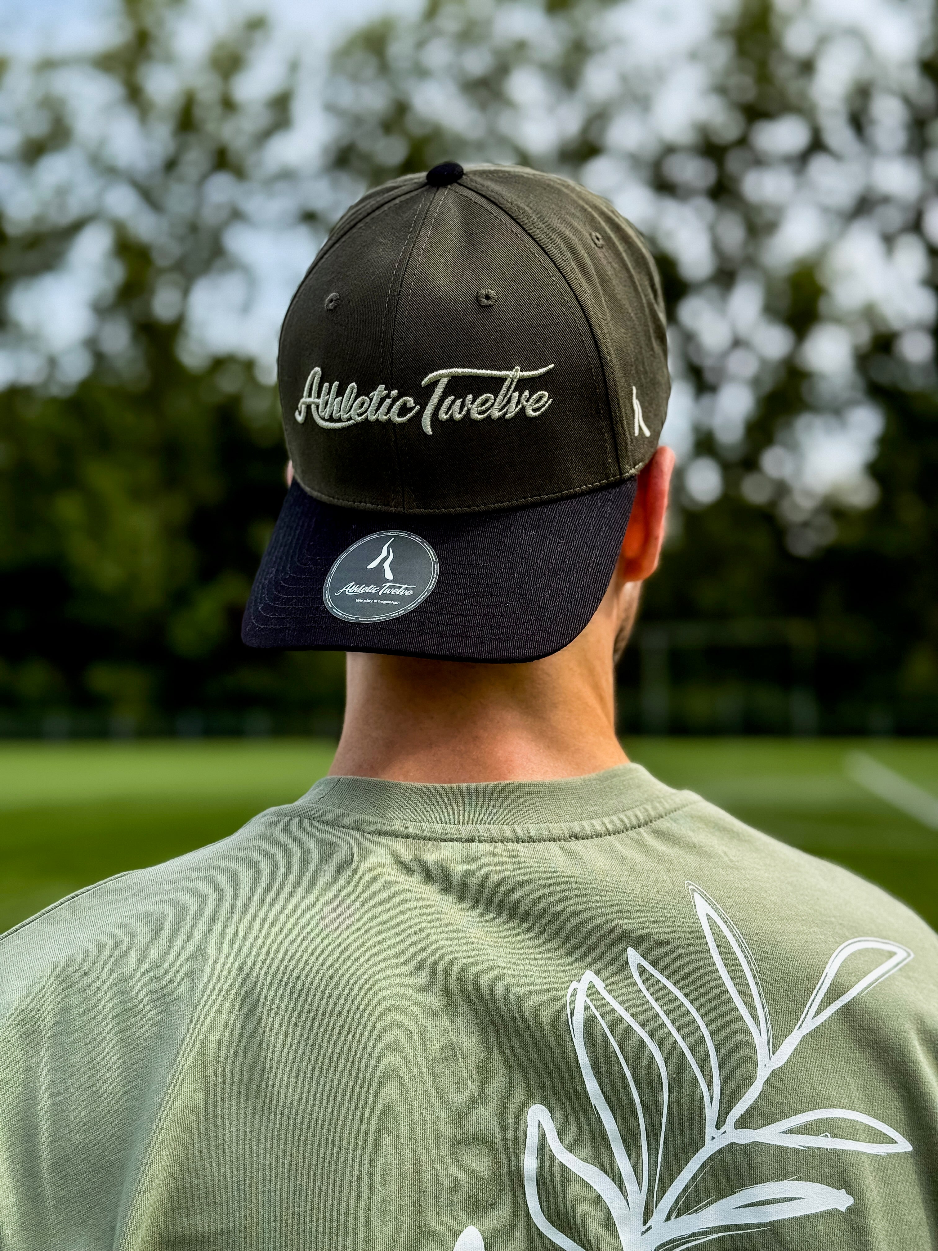 Athletic Twelve baseball cap · Green & Black