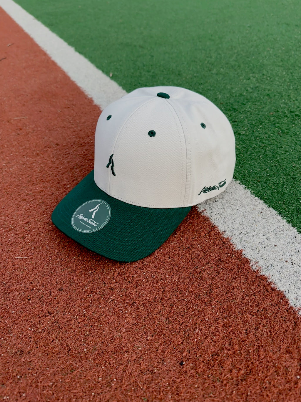 Athletic Twelve adjustable baseball cap off-white green - S/M and L/XL