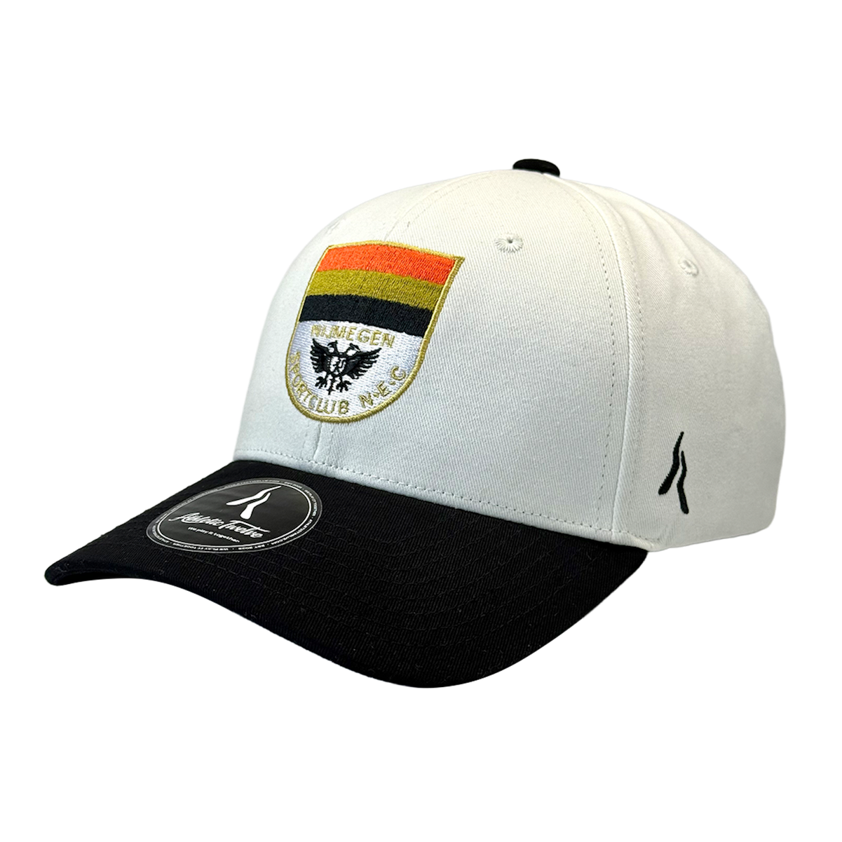 N.E.C. Nijmegen x Athletic Twelve baseball cap · Off-white & black