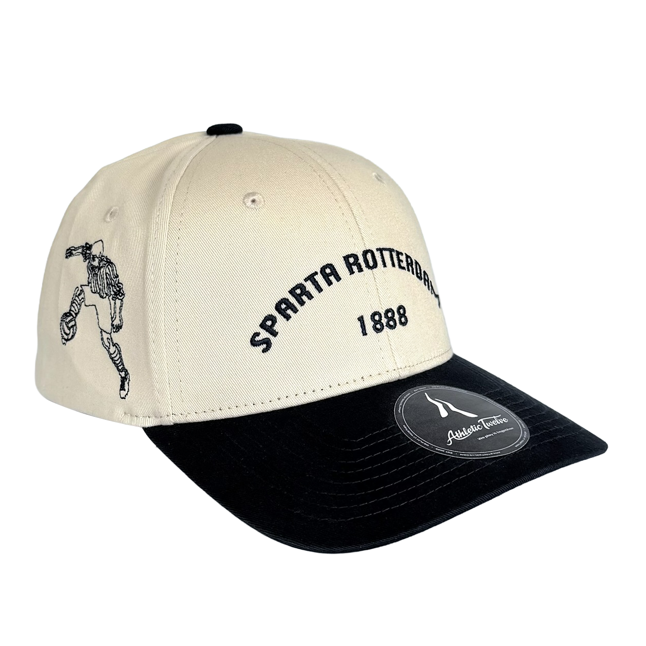 Sparta Rotterdam x Athletic Twelve baseball cap · Cream & navy